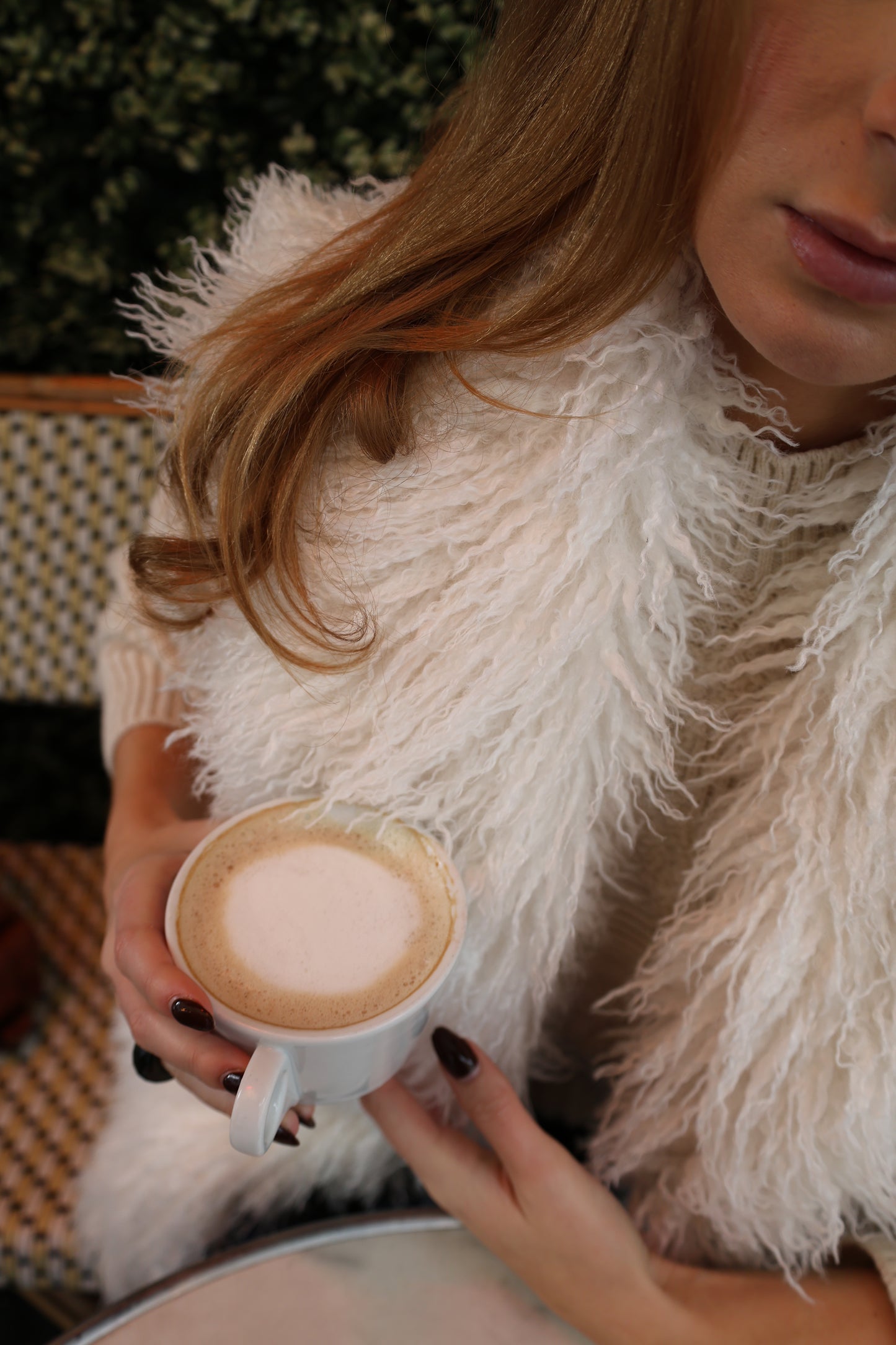 FAUX FUR SLEEVELESS SHEEPSKIN VEST