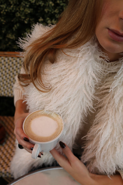 FAUX FUR SLEEVELESS SHEEPSKIN VEST