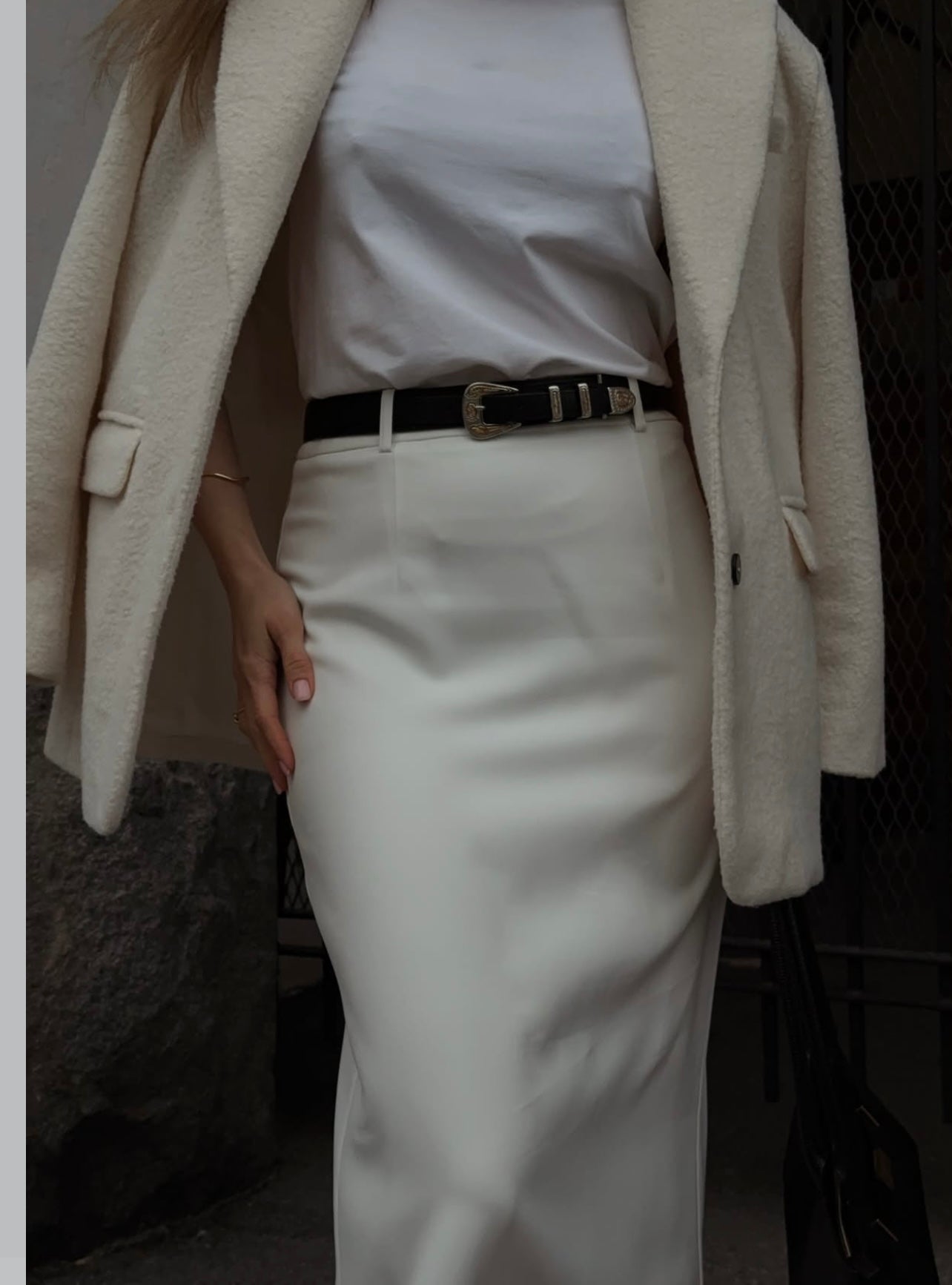 VESTE BLAZER OVERSIZE EFFET MOUTON