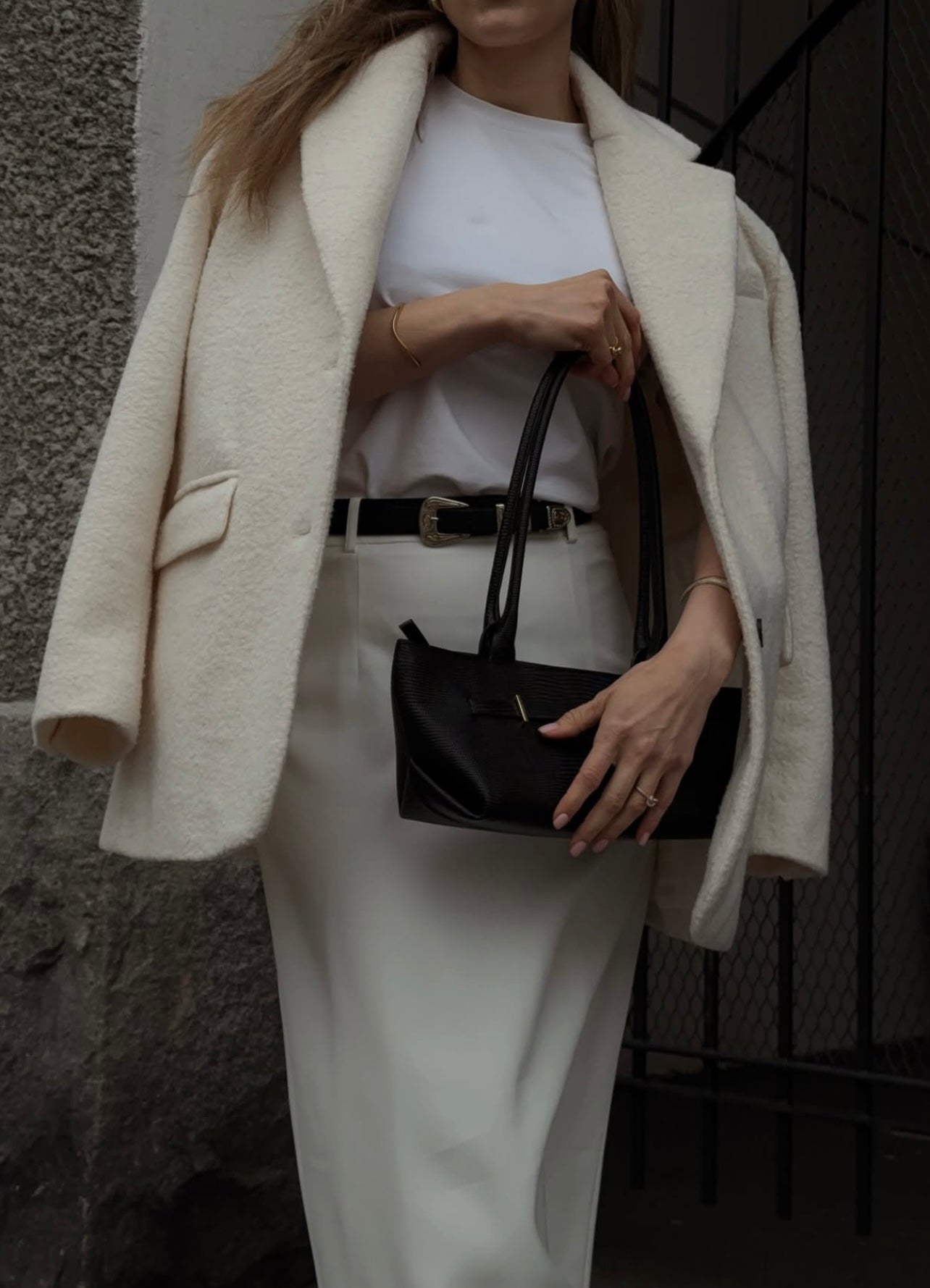 VESTE BLAZER OVERSIZE EFFET MOUTON