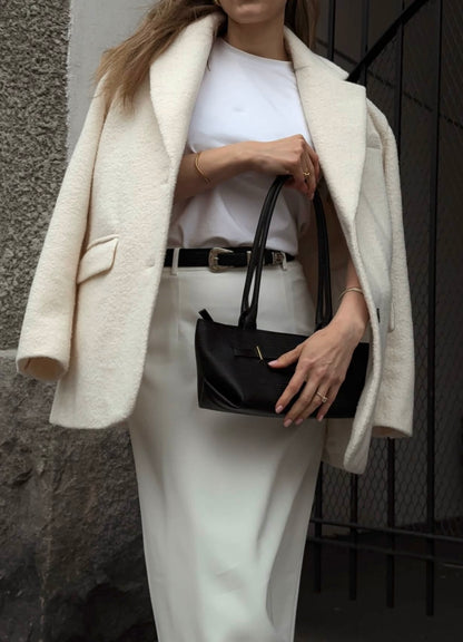 VESTE BLAZER OVERSIZE EFFET MOUTON