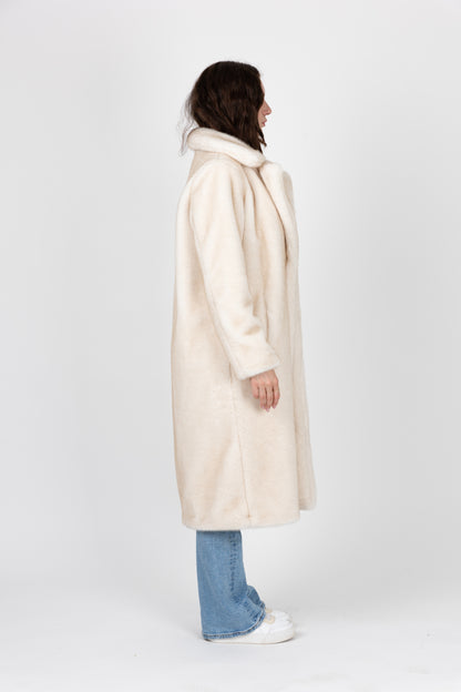 MANTEAU LONG EN FAUSSE FOURRURE