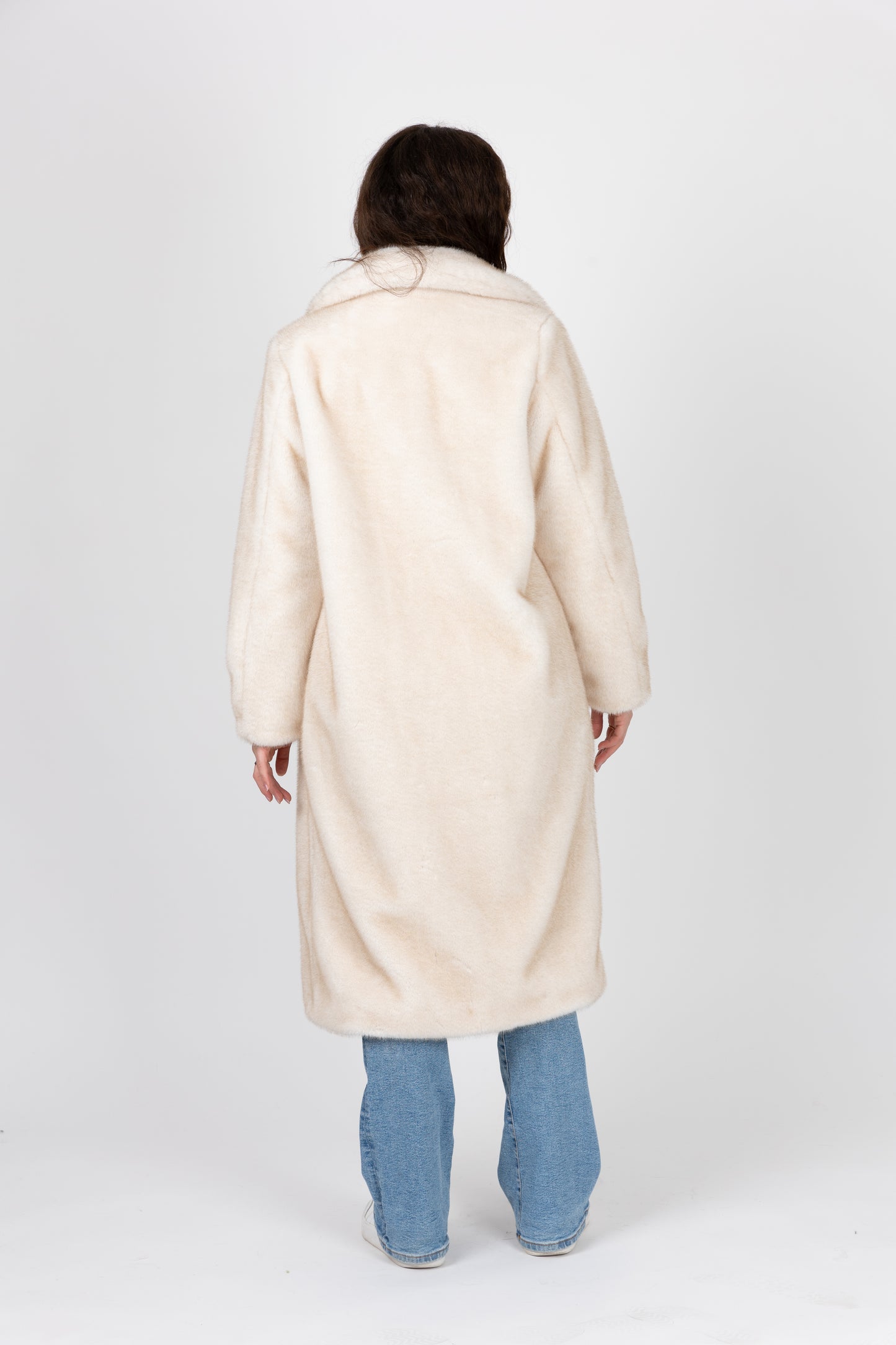 MANTEAU LONG EN FAUSSE FOURRURE