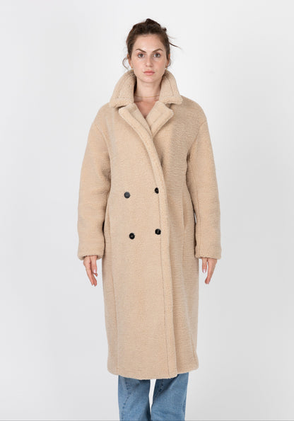 MANTEAU LONG EN FAUSSE FOURRURE MOUTON