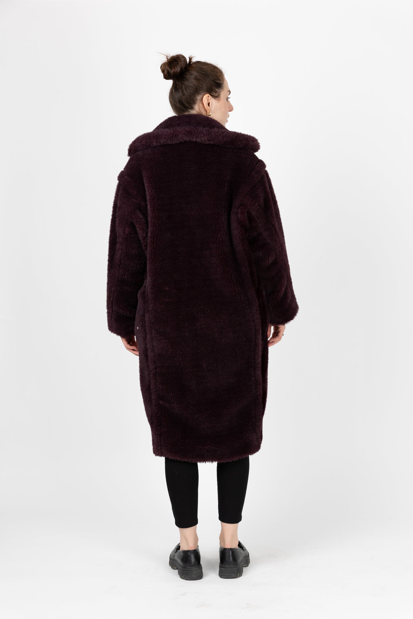 MANTEAU LONG OVERSIZE EN FAUSSE FOURRURE MOUTON