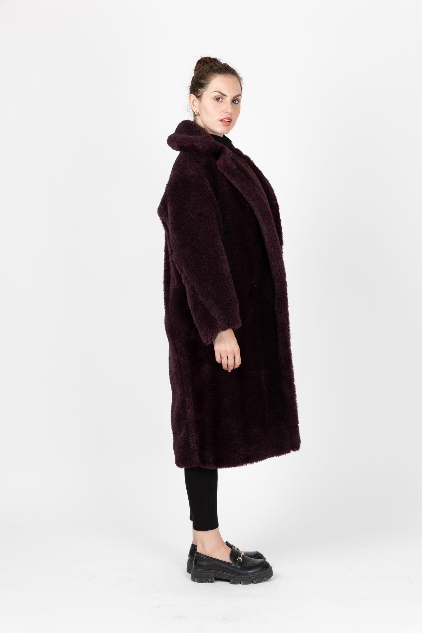 MANTEAU LONG OVERSIZE EN FAUSSE FOURRURE MOUTON