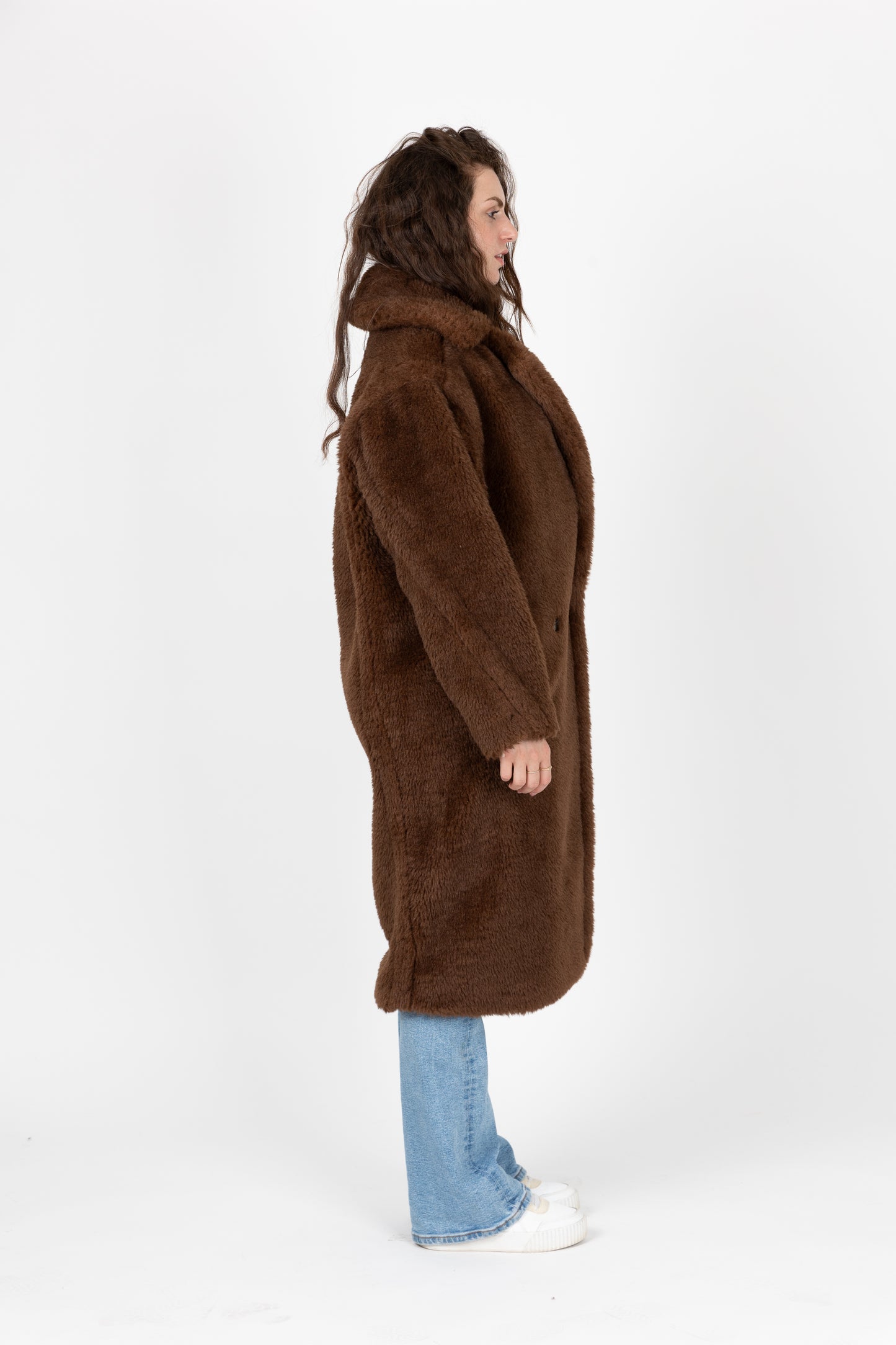 MANTEAU LONG OVERSIZE EN FAUSSE FOURRURE MOUTON
