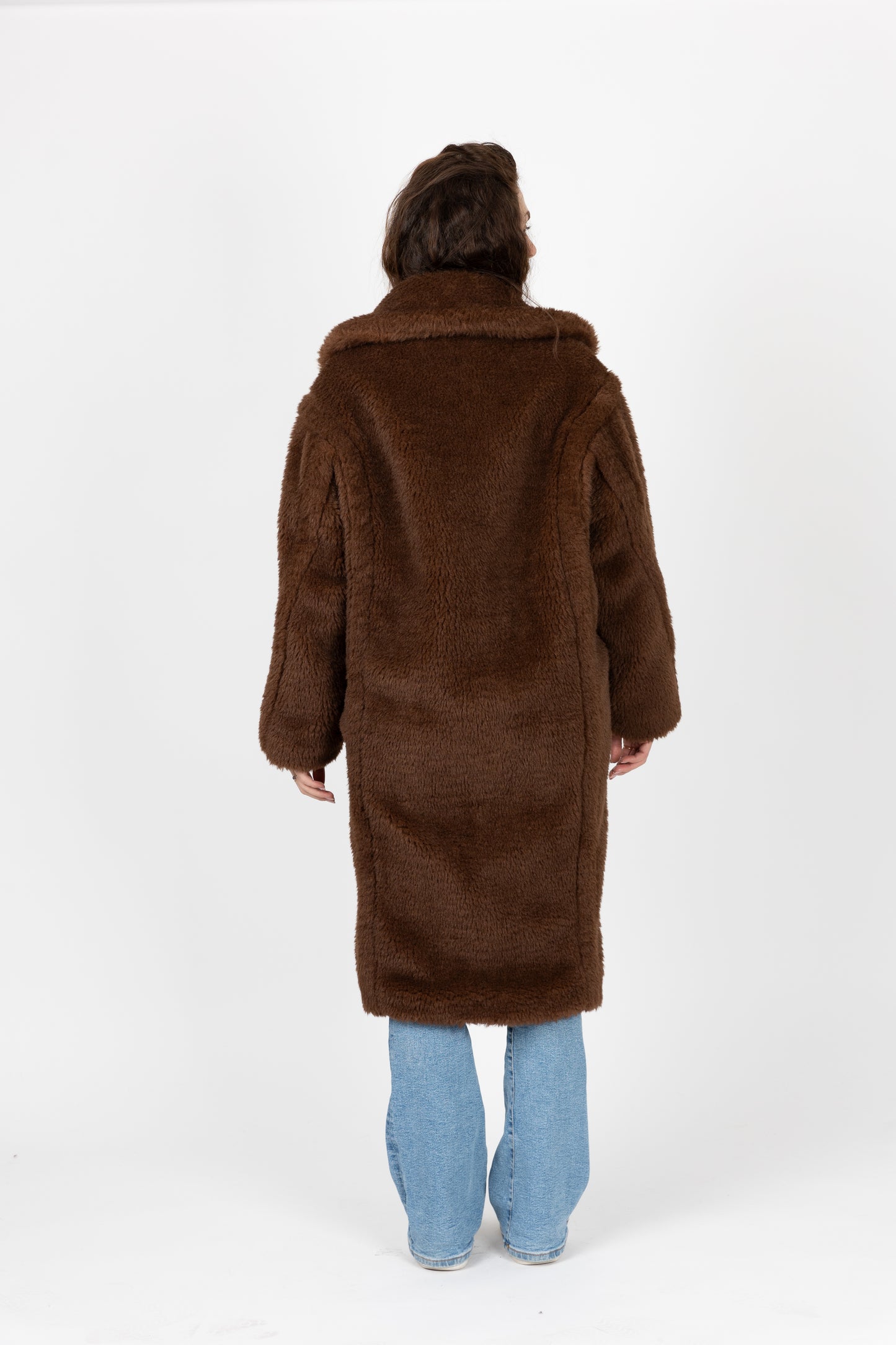 MANTEAU LONG OVERSIZE EN FAUSSE FOURRURE MOUTON