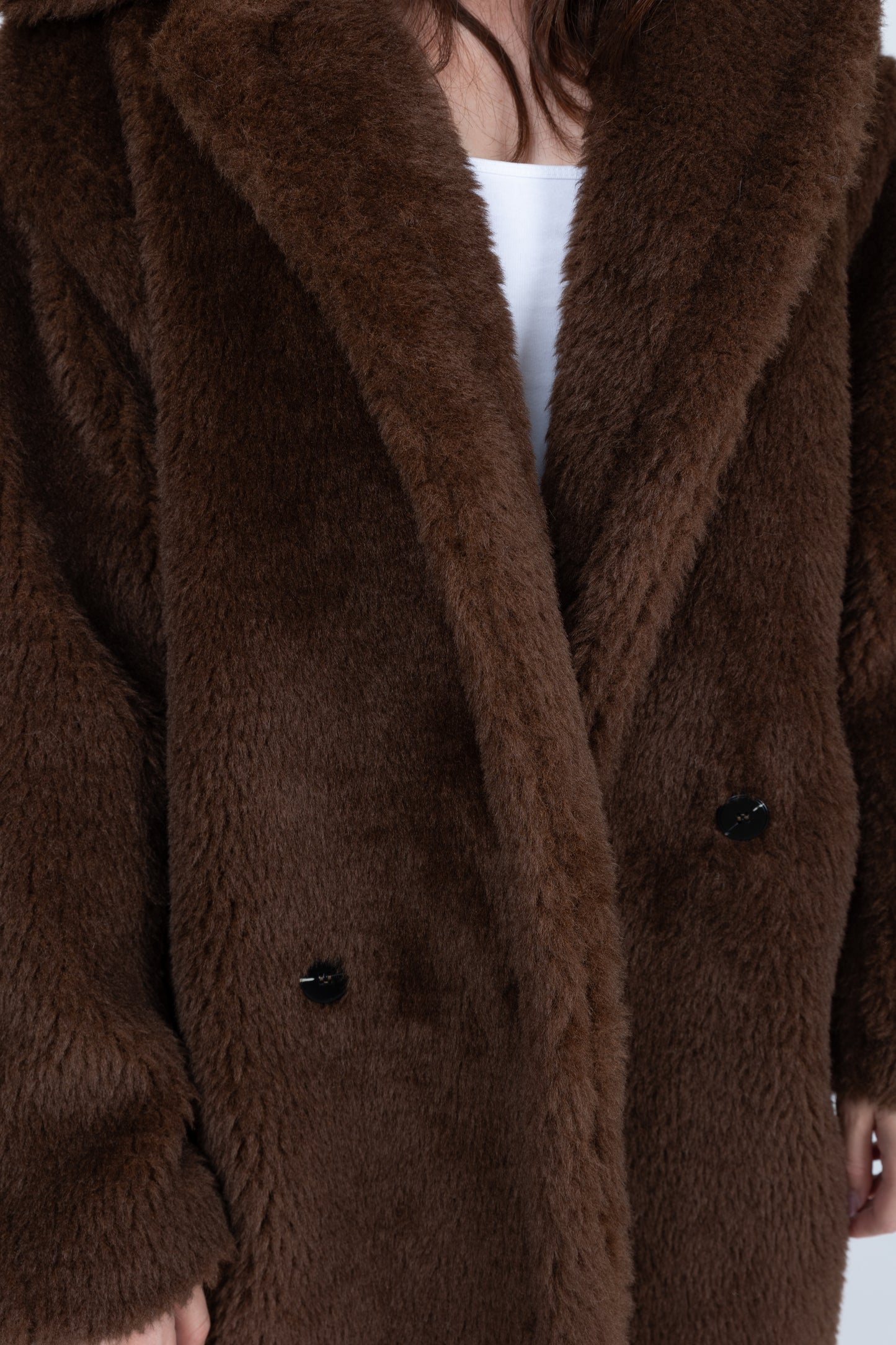 MANTEAU LONG OVERSIZE EN FAUSSE FOURRURE MOUTON