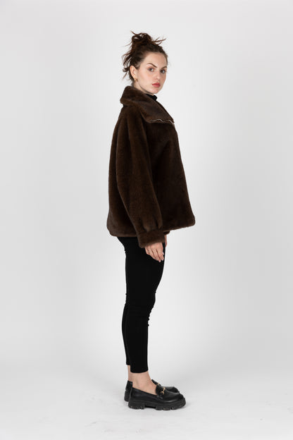 BLOUSON EN FAUSSE FOURRURE