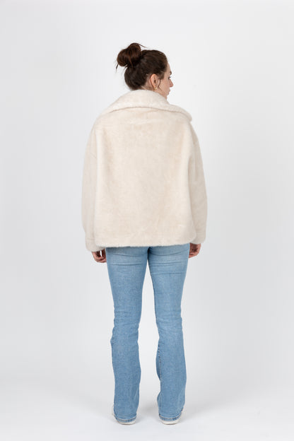 BLOUSON EN FAUSSE FOURRURE