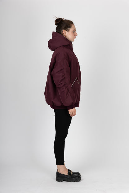 BLOUSON À CAPUCHE AVEC FAUSSE FOURRURE