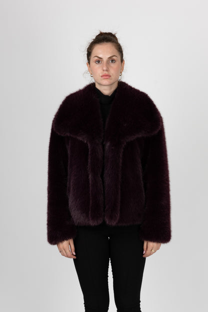 MANTEAU COURT EN FAUSSE FOURRURE
