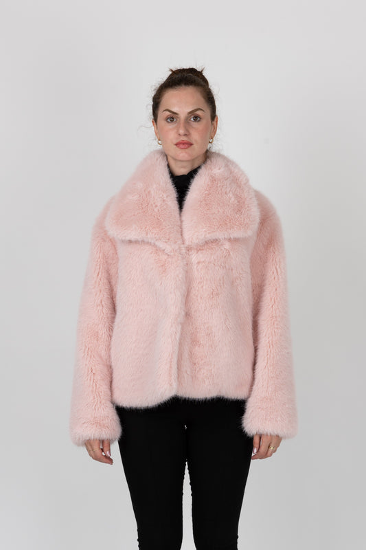 MANTEAU COURT EN FAUSSE FOURRURE