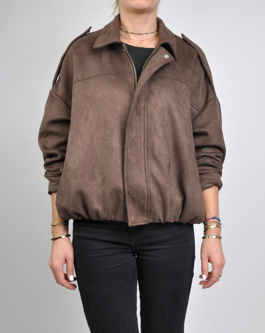 VESTE COURTE EFFET DAIM