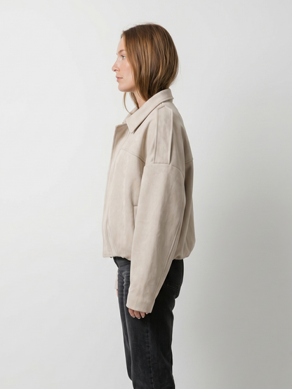 CHAQUETA BOMBER OVERSIZE EFECTO ANTE