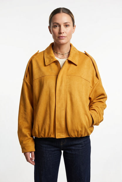 CHAQUETA BOMBER OVERSIZE EFECTO ANTE
