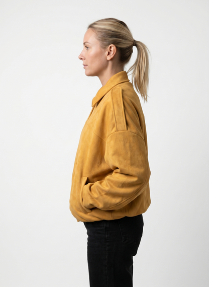 CHAQUETA BOMBER OVERSIZE EFECTO ANTE