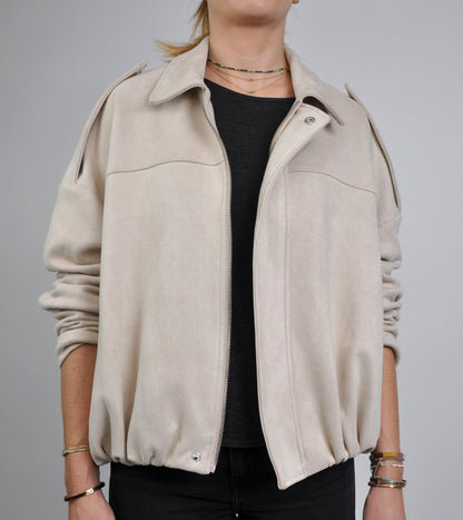 VESTE COURTE EFFET DAIM