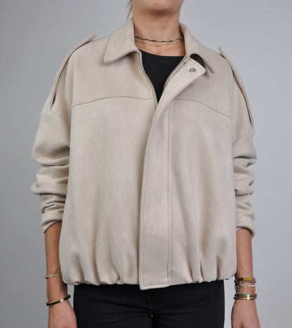 VESTE COURTE EFFET DAIM