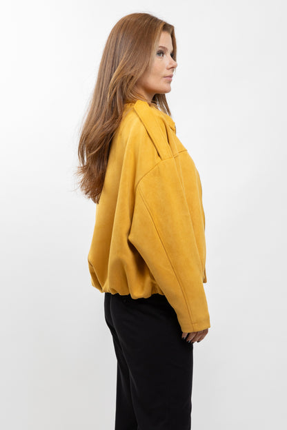 VESTE BOMBER OVERSIZE EFFET DAIM