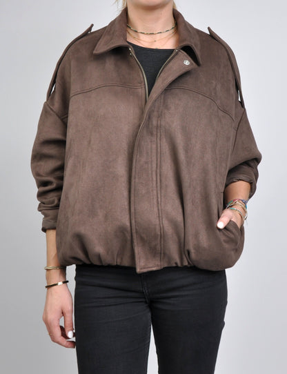 VESTE COURTE EFFET DAIM