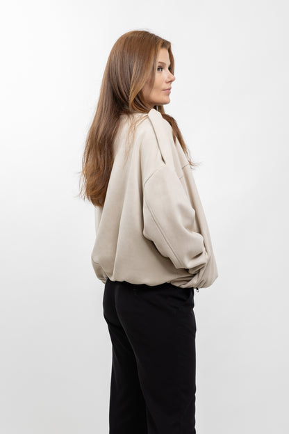 VESTE BOMBER OVERSIZE EFFET DAIM
