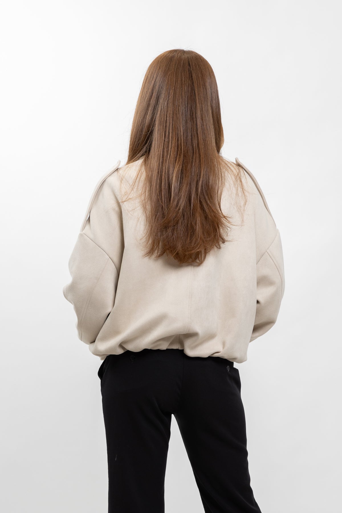 VESTE BOMBER OVERSIZE EFFET DAIM