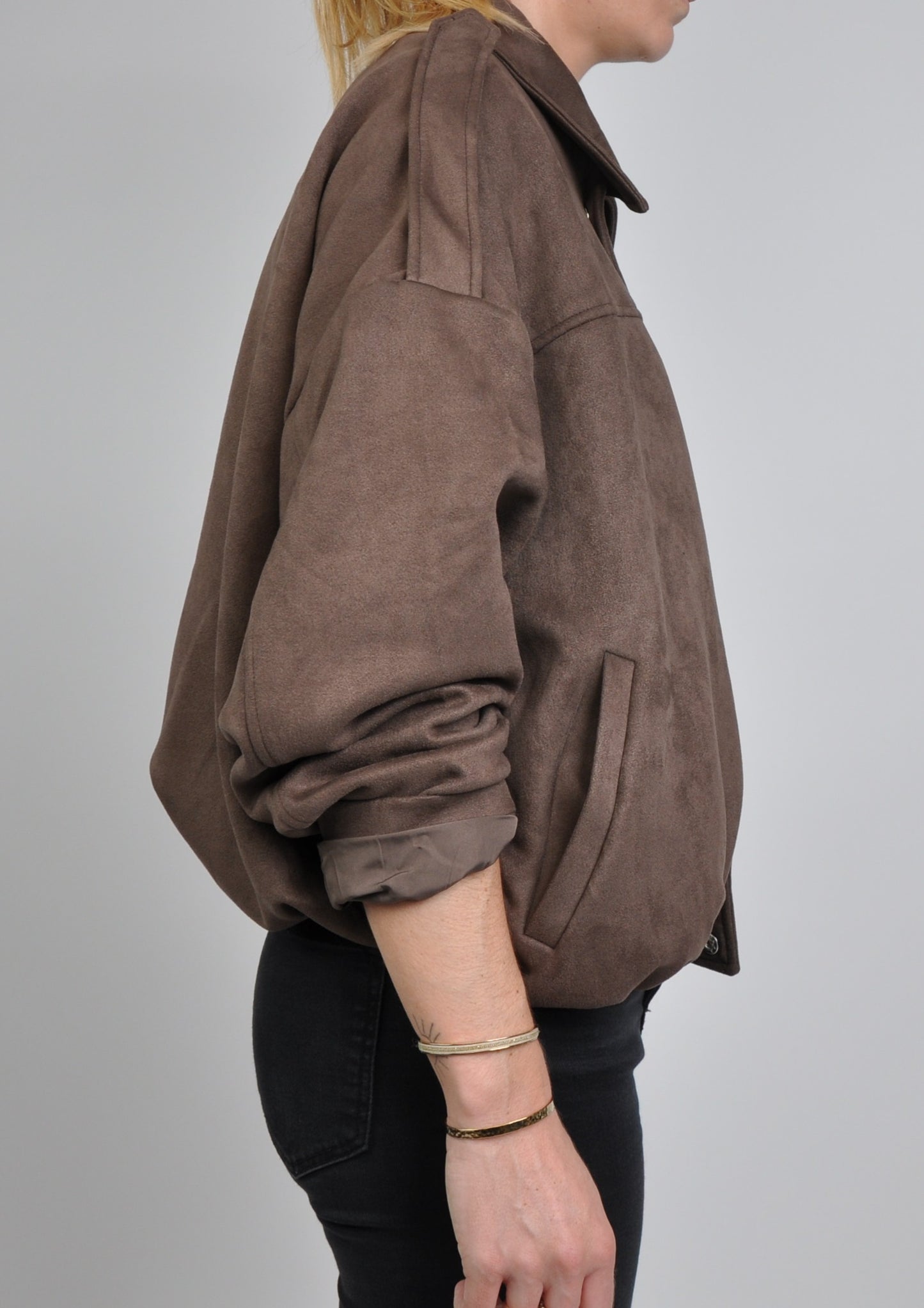 VESTE COURTE EFFET DAIM