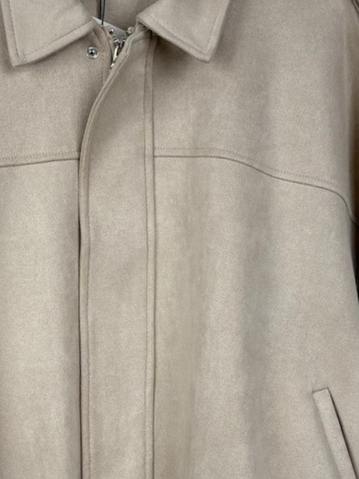 OVERSIZED SUEDE-EFFECT BOMBER JACKET