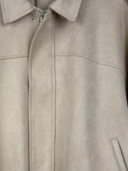 OVERSIZED SUEDE-EFFECT BOMBER JACKET