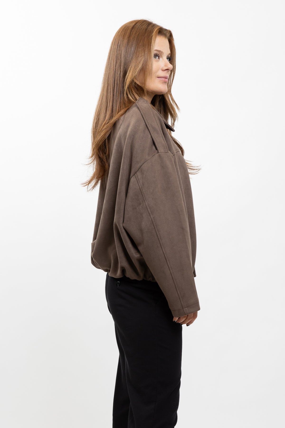 VESTE BOMBER OVERSIZE EFFET DAIM