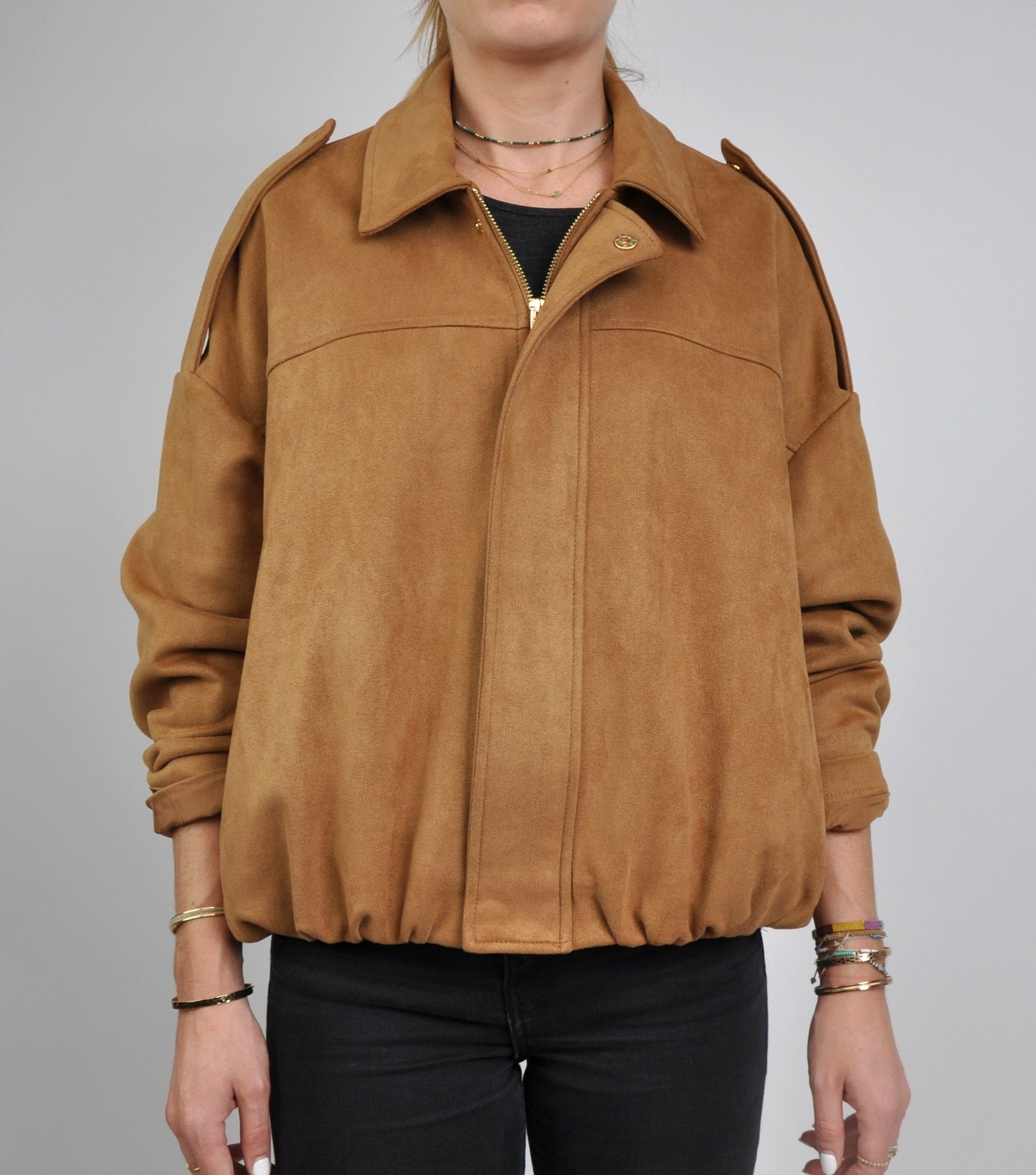 VESTE COURTE EFFET DAIM