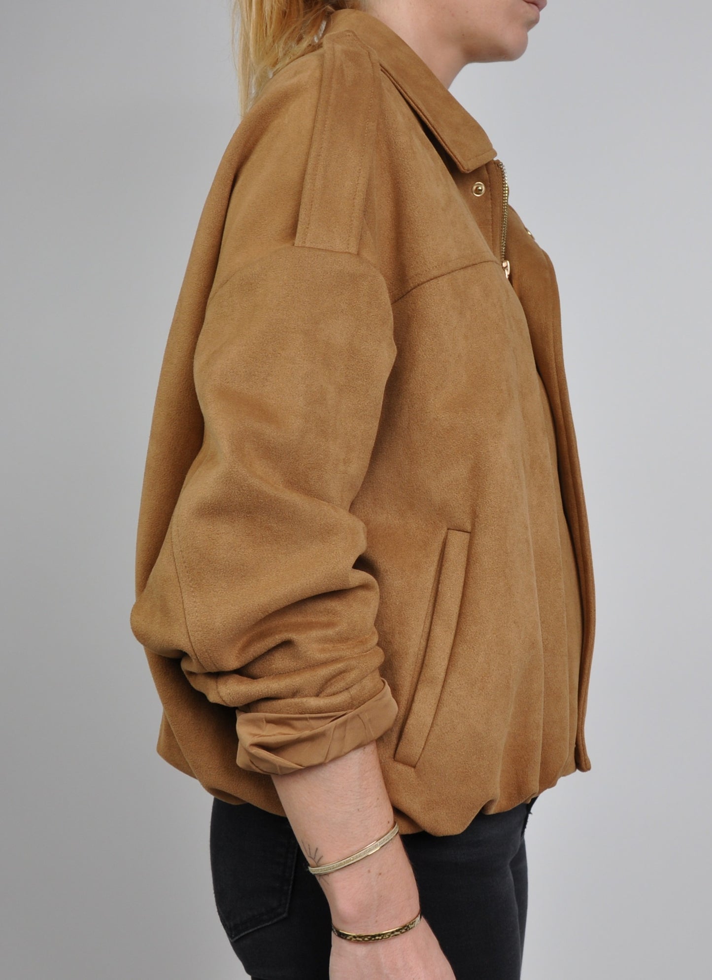 VESTE COURTE EFFET DAIM