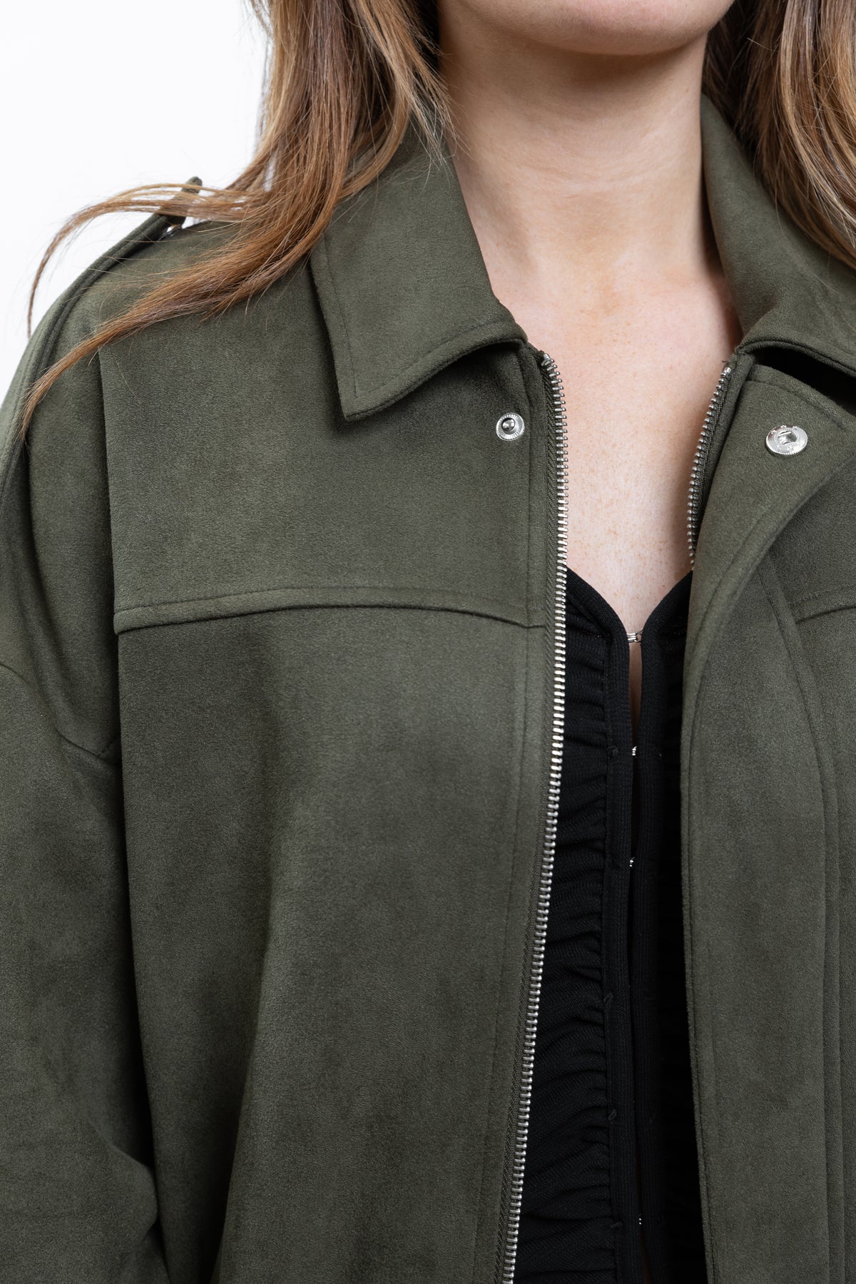 VESTE BOMBER OVERSIZE EFFET DAIM