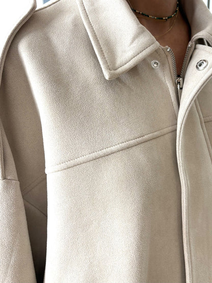 VESTE COURTE EFFET DAIM