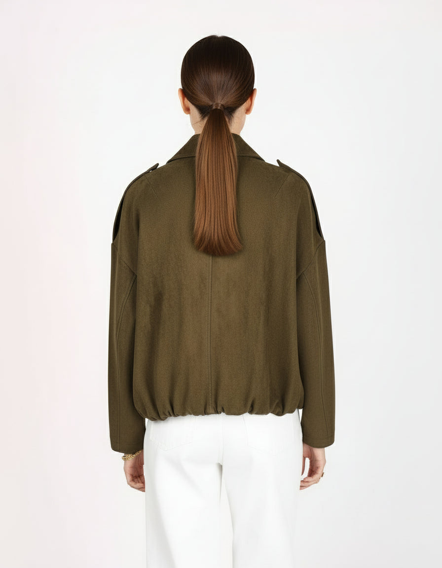 VESTE COURTE EFFET DAIM