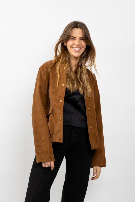 BLOUSON EN DAIM IMPERMÉABLE