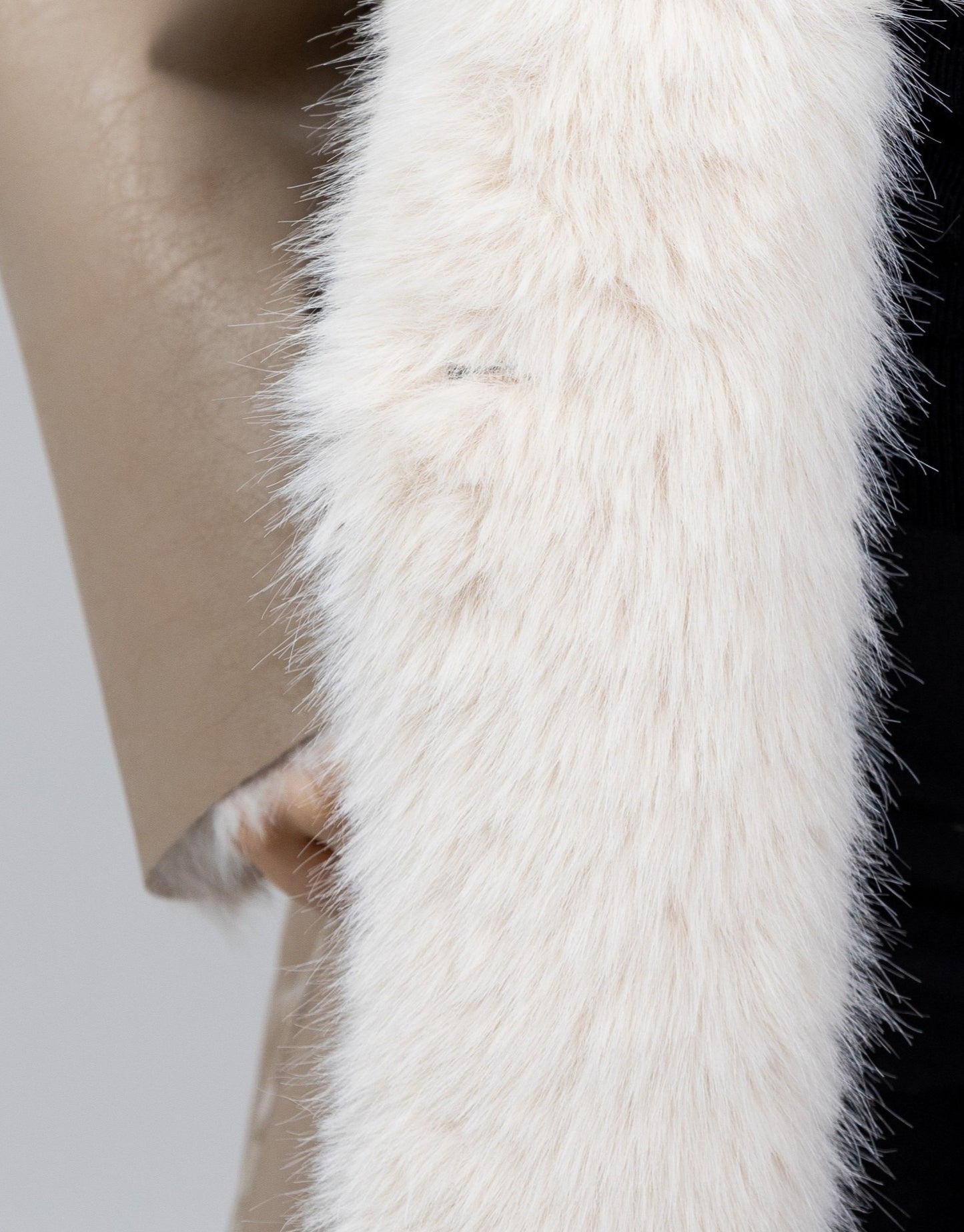 MANTEAU LONG REVERSIBLE FAUSSE FOURRURE / SIMILICUIR