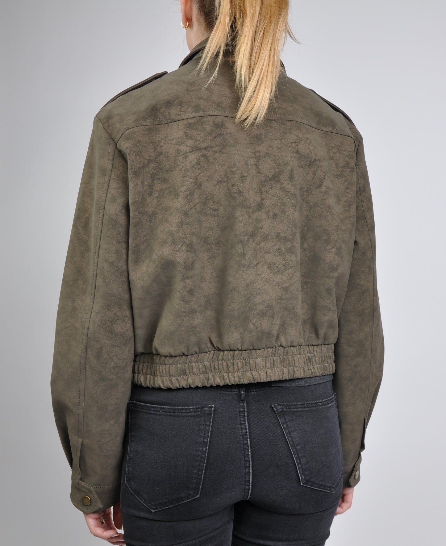 BLOUSON COURT EFFET DAIM
