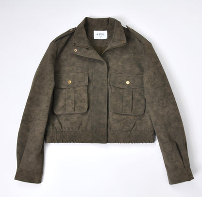 BLOUSON COURT EFFET DAIM
