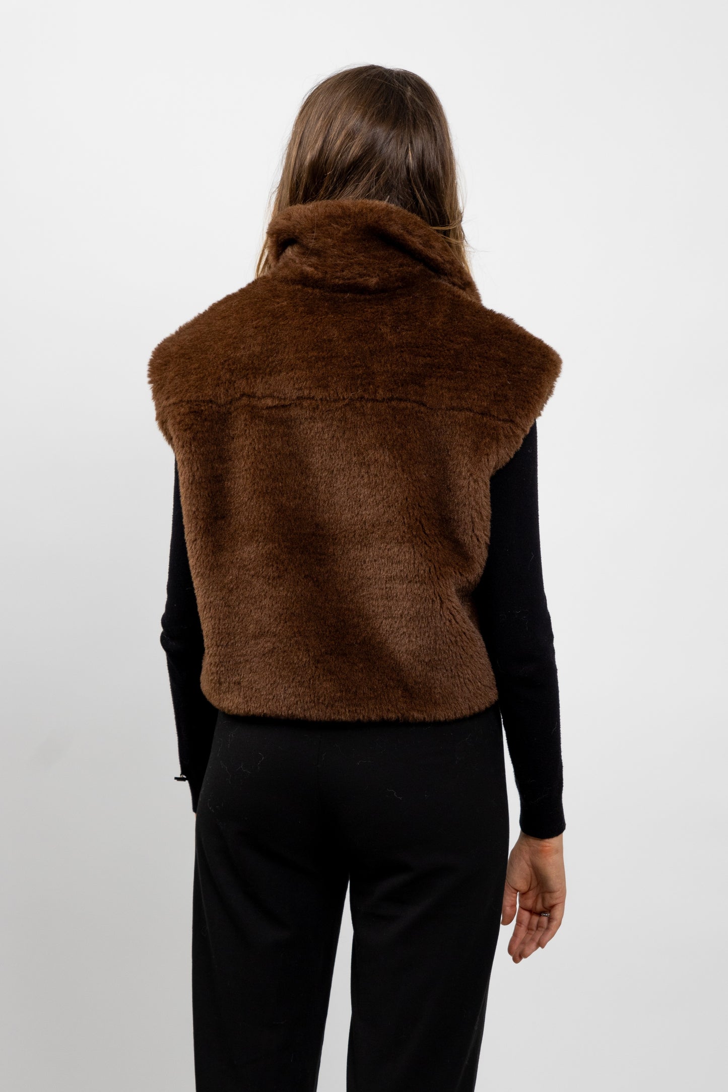 GILET SANS MANCHES  FAUSSE FOURRURE MOUTON