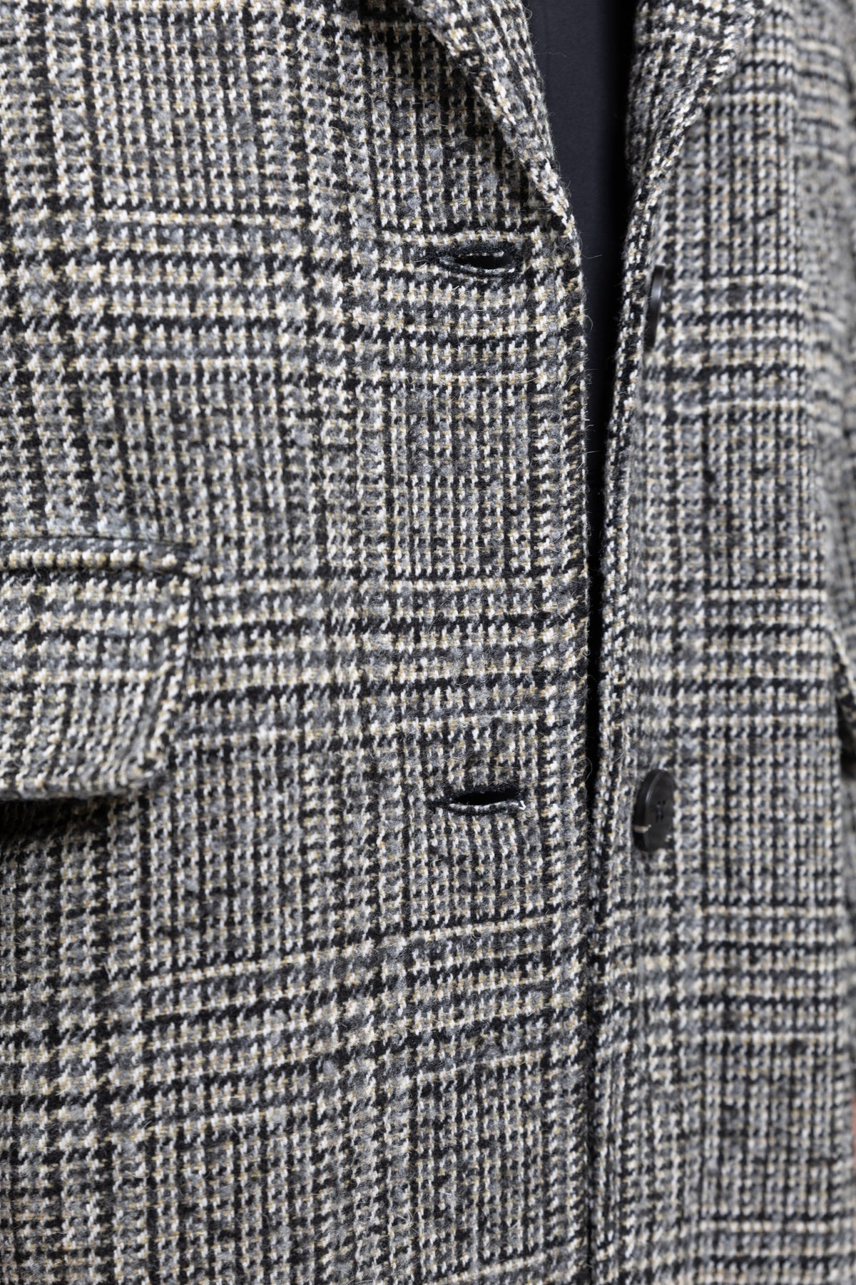 MANTEAU LONG EN LAINE À CARREAUX