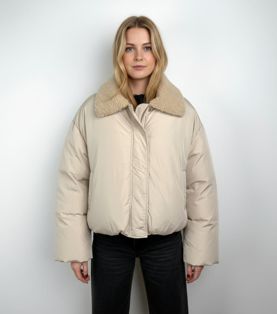 DOUDOUNE AVEC COL EN FAUSSE FOURRURE