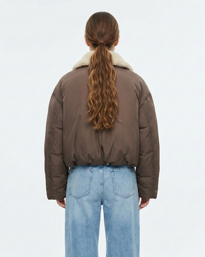 DOUDOUNE AVEC COL EN FAUSSE FOURRURE