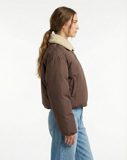 DOUDOUNE AVEC COL EN FAUSSE FOURRURE