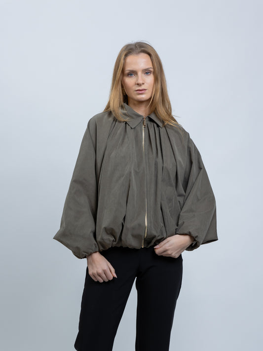 VESTE BOUFFANTE A ZIP