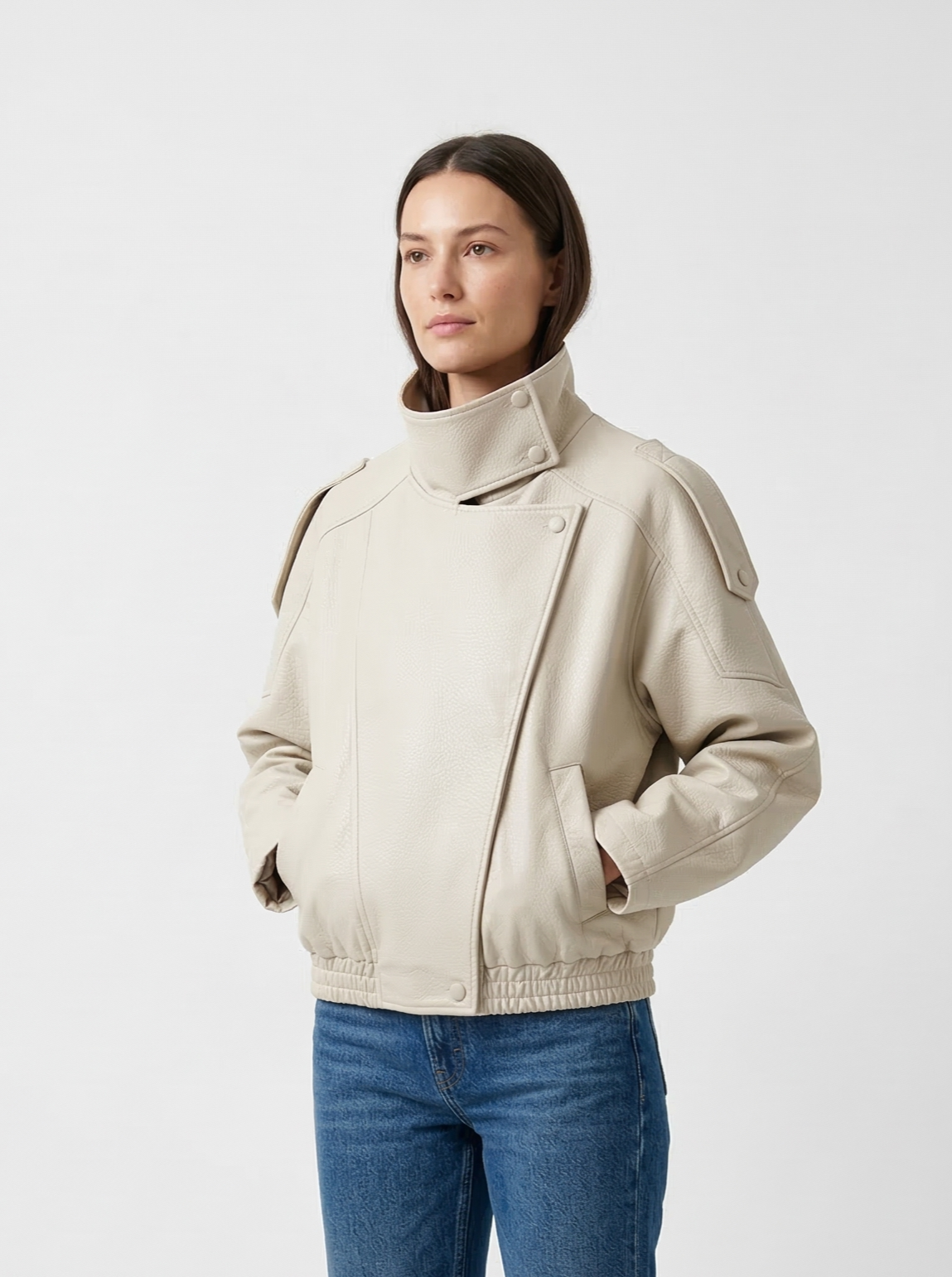 Faux Leather Biker Jacket