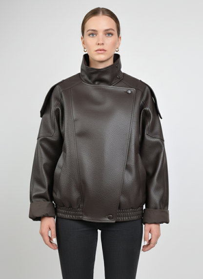 BLOUSON MOTARD EN SIMILICUIR