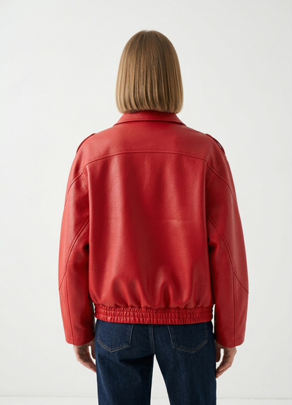 Faux Leather Biker Jacket
